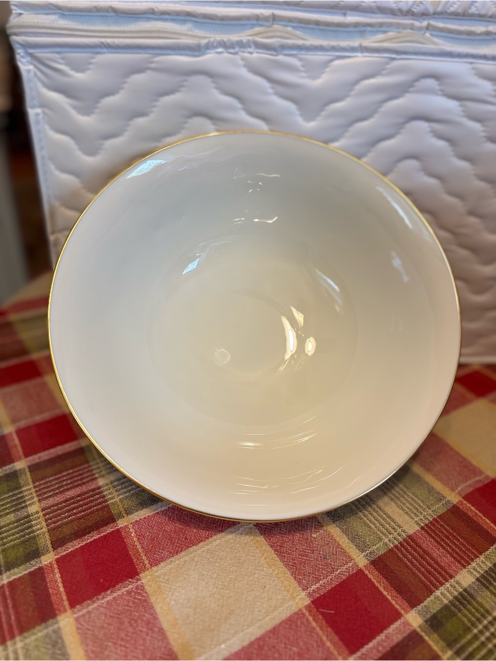 Lenox Ivory Bowl with Gold Trim